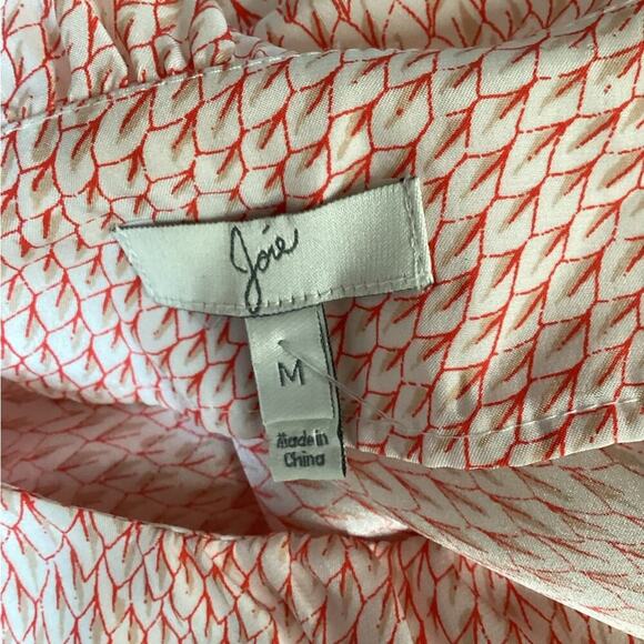 JOIE 100% GEOMETRIC LONG SLEEVE BLOUSE SIZE MED 1226 - Picture 5 of 6